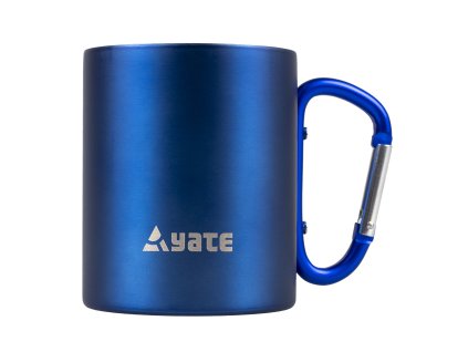 YATE Hrnček s karabínkou COLOR 0,3 l nerez - modrý