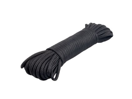 YATE Šňůra stanová, černá, 3 mm x 15 m