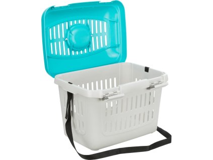 Transport box MIDI CAPRI 44x33x32cm max. up to 5kg TRIXIE, - blue/grey