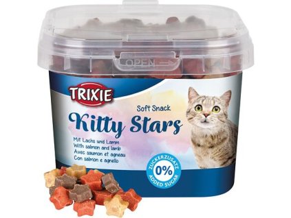 Soft Snack Kitty Stars - hvězdičky losos, jehněčí 140g