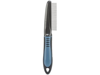 Fine comb with rotating teeth with non-slip handle 22cm