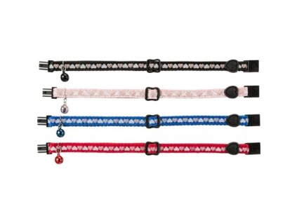 Collar for a cat with a HEART motif with a bell