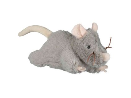 Plush mouse gray, robust 15 cm