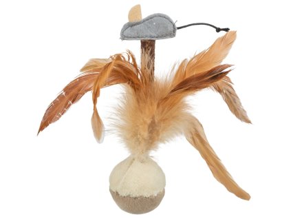 Quietschball mit Federn und Maus 15 cm (RP 0,90 CZK)