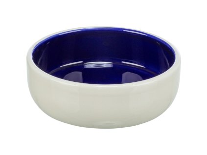 Miska ceramiczna z glazurą 300ml/12cm - kremowo-niebieska