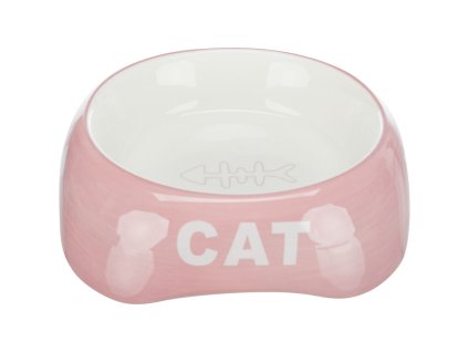 Miska ceramiczna 200ml/13cm - KOT + szkielet ryby