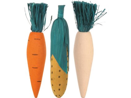 Wooden nibbling vegetables 10cm (3 pcs) TRIXIE