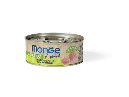 MONGE NATURAL miếng cá ngừ thịt gà cho mèo 80 g