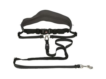 Running belt with nylon leash for medium and larger dogs