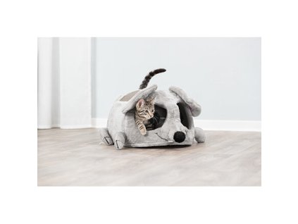 Plush mouse LUKAS bed with toy and scratching post 35x33x65cm