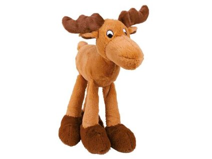 Brown moose plush with sound 30 cm