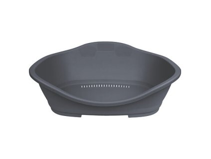 Be Eco plastový pelech Sleeper č. 4 s větráním 88 x 62 cm, tmavě šedý