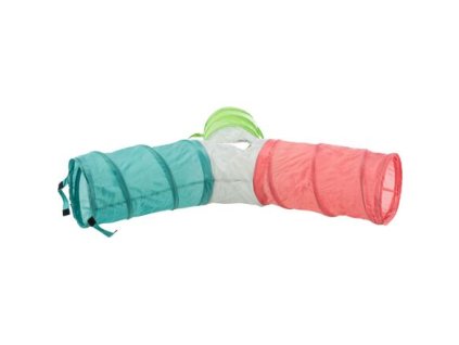 Đường hầm ba lớp nylon cho thỏ, nhiều màu sắc 3 × ø 18 × 47 cm