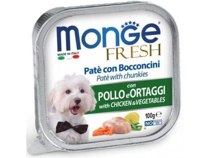 MONGE FRESH - pate and pieces with chicken and vegetables 100g