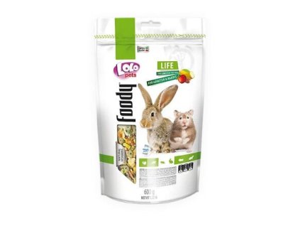LOLO Foody Fruchtfutter für Kaninchen und Hamster 600g Doypack