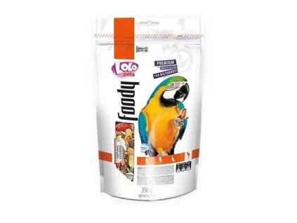 LOLO Foody kompletní krmivo pro velké papoušky 350 g Doypack