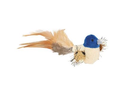 Bird with feathers, plush 8 cm