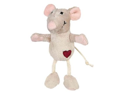 Plush mouse with a heart 11 cm