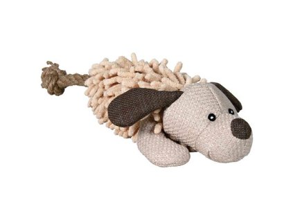 Plush dog with rope tail 30 cm