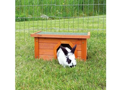 NATURA venkovní domeček pro malá zvířata 40 x 20 x 28 cm, světlehnědá