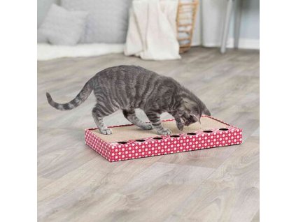Scratch board with toy 48 x 25 cm pink