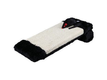 Scratcher on a roller with a mouse 15 x 35 cm natural/black