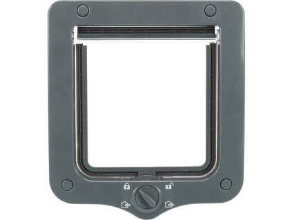 Cửa đi qua cho mèo, 4 chiều, 20x22cm, màu xám