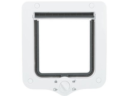 Pass-through cat door, with tunnel, 4-way, 20x22cm, white