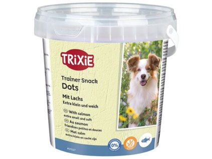 Soft Snack Mini Trainer Dots, mini rolls with salmon, 500g bucket