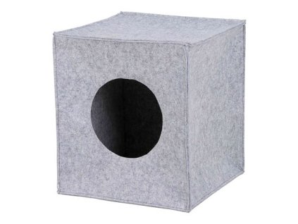 ANTON Filzbox/Höhle für eine Katze, passend für ein IKEA-Regal 33 cm grau