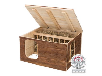 Natural Living prírodný dr. domček HILKE s jasličkami 40x23x32 cm