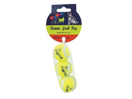 Package-tennis ball with bell 4 cm (3 pcs in a package) HIPHOP CAT
