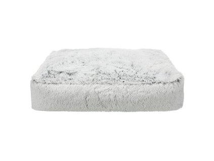 High pillow HARVEY rectangle 100 x 70cm, soft cover with long pile, white/black