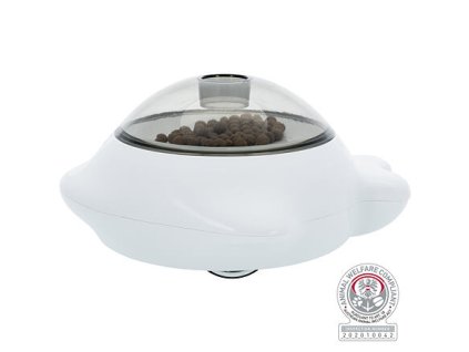 Snack Popper, dụng cụ phân phối thức ăn - đồ chơi năng động, 21x10x12cm, màu trắng