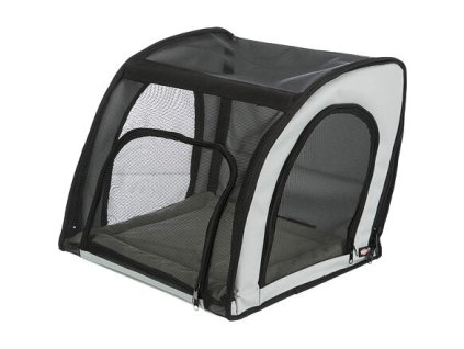 Ghế ngồi ô tô có khóa, gập lại được, lưới 4 cạnh, 44 x 37 x 40 cm, xám/đen