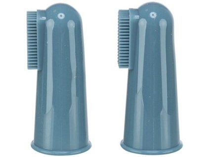 Sada silikonových zubních kartáčků na prst, 6cm, 2ks