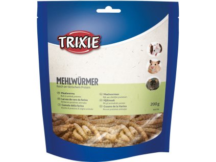 MEALWORMS, mouční červi sušení, TRIXIE (Provedení 200 g)