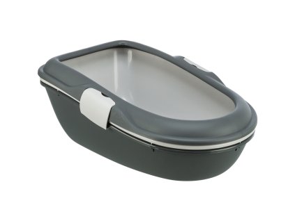 WC BERTO - Doppelbehälter mit Sieb 59x39x22 cm, - Grau/Pastellblau/Granit