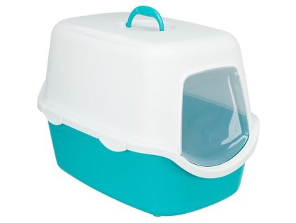 Bồn cầu có mái che VICO có cửa, không có bộ lọc 56 x 40 x 40 cm, xanh ngọc/trắng