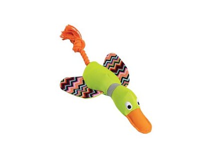 Lying fabric rustling duck 33 cm, plush / cotton, HipHop