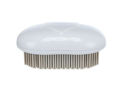 Textile brush with rubber bristles, 7 x 10 cm, TPR/plastic