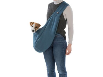 SOFT Fronttrage - Vordertrage/Tasche aus Stoff, 22 x 20 x 60 cm, blau/grau (max. 5 kg)