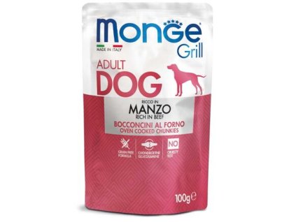 MONGE GRILL pouch with beef for dogs 100 g