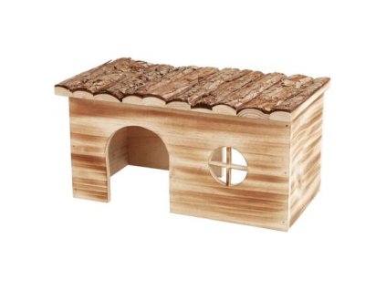 Nhà gỗ sống tự nhiên GRETE cho chuột lang, 2 lối vào, 35 x 18 x 20 cm