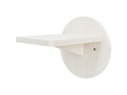 Step, wall element, ø 19 × 22 cm, pine wood, white