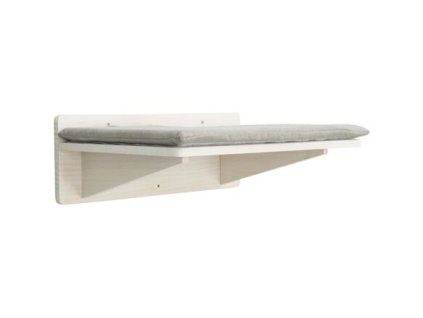Platform with cushion, wall element, 50 x 17.5 x 36.5 cm, white
