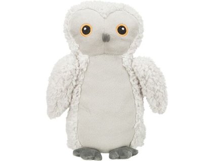 Be Eco Eule EMILY, Plüschtier mit Sound für Hunde, 28 cm, weiß