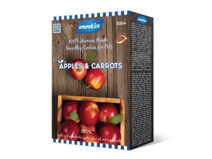 SMOOKIES Premium APPLE - jablkové sušienky 100% human grade, 200g
