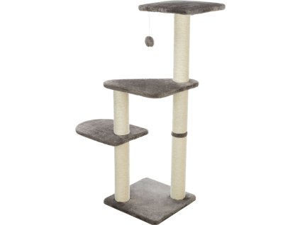 Trụ cào ALTEA, 3 bệ, 117 cm / ø 9 cm, xám bạch kim