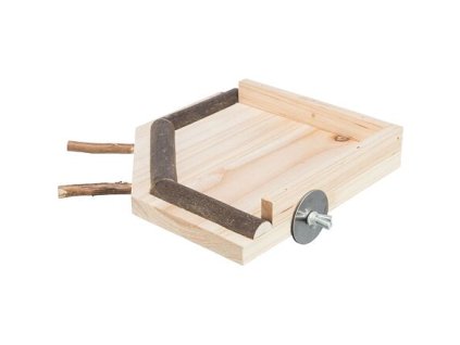 Plattform mit Sitzstangen 19 x 19 cm, Holz